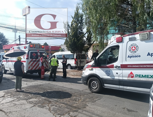Lesionan de un balazo a un hombre en Apizaco; fue trasladado a un nosocomio