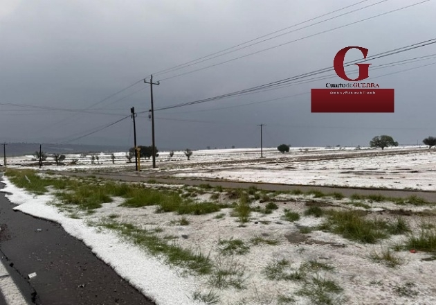 Azota fuerte granizada a Huamantla