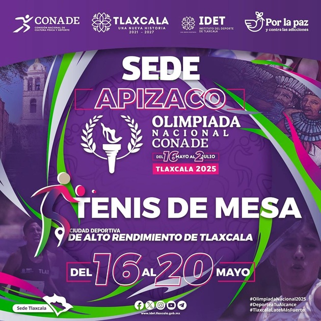 Apizaco será sede de la Olimpiada Nacional CONADE
