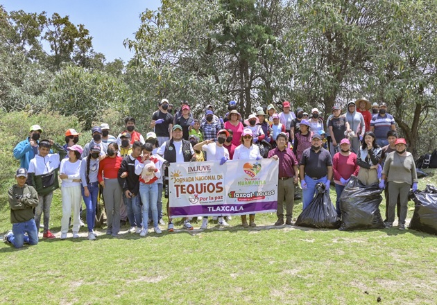 Gobierno de Huamantla y comunidad de José María Morelos se unen a ‘Tequios por la Paz’ por un entorno más limpio