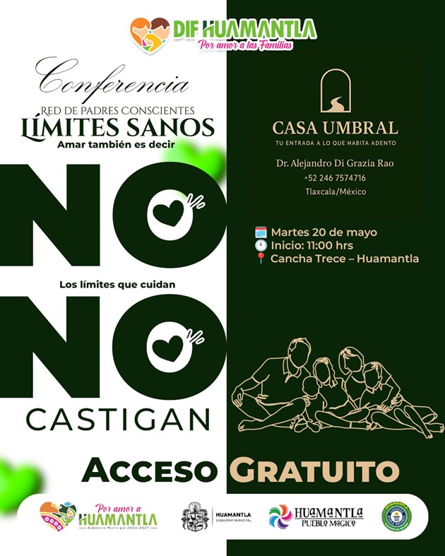 DIF de Huamantla inicia ciclo de conferencias ‘Límites sanos’ dirigida a padres de familia