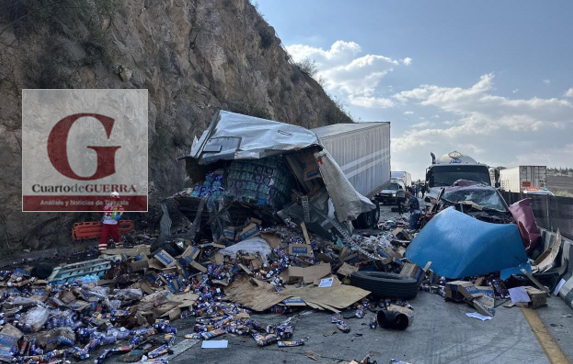 Tragedia vial en el Arco Norte: Dos muertos y un herido