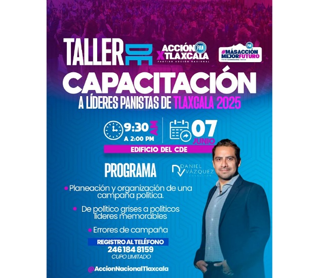 PAN Tlaxcala capacita a sus liderazgos: Contrastar con estrategia, el nuevo reto del 2025