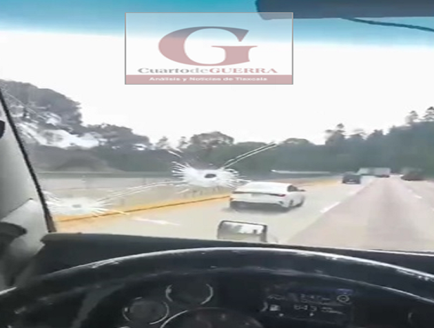 Chofer baleado en la autopista México-Puebla
