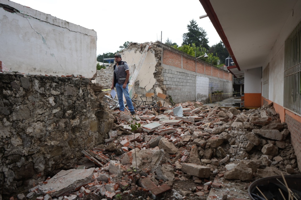 Descartan daños estructurales en preescolar ‘María Montessori’, en Totolac
