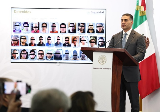 En 13 cateos, autoridades realizan decomiso histórico y detienen a 43 personas