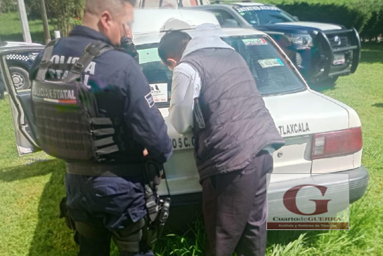 Taxista recupera vehículo robado gracias a GPS y rápida acción policial en Panotla