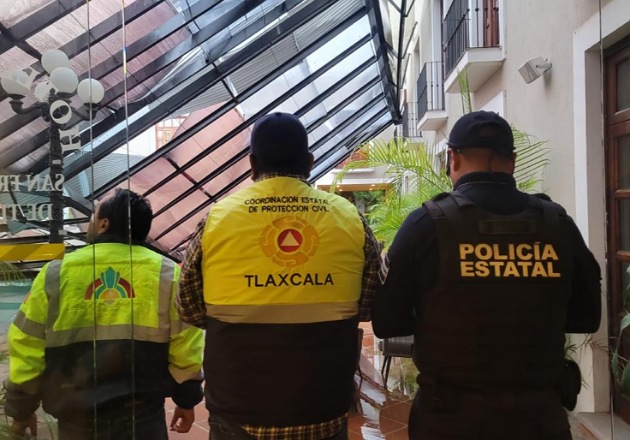 CEPC y otras corporaciones dan atención por lluvias en Tlaxcala este domingo