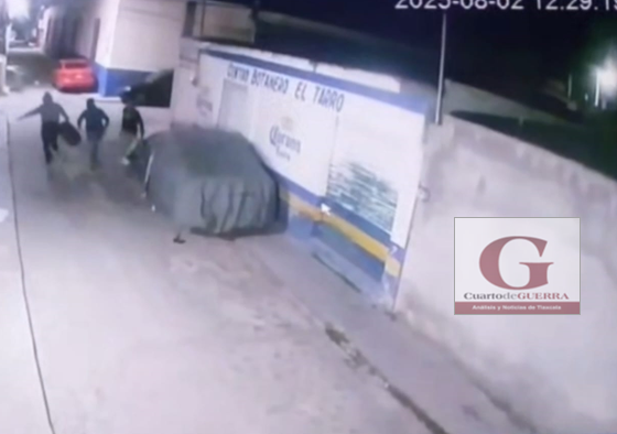 Captan en video a ladrones de llantas en Sanctórum