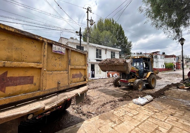 Ayuntamiento de Tlaxcala auxilió zonas afectadas por tormenta; prevé lluvias nuevamente
