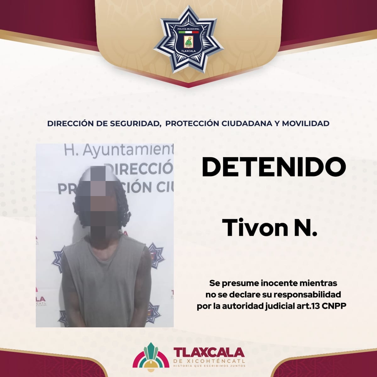 Policía capitalina asegura a extranjero en situación irregular y con señalamiento por conducta violenta