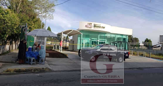Frustran robo en Banco del Bienestar de Apizaco