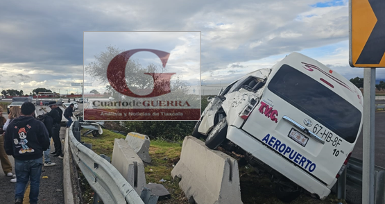 Se accidenta  Urvan y deja siete heridos en la carretera México-Veracruz; provenían de CDMX hacia Puebla