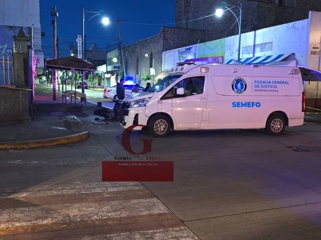 Motociclista muere tras supuestamente derrapar en el centro de Chiautempan