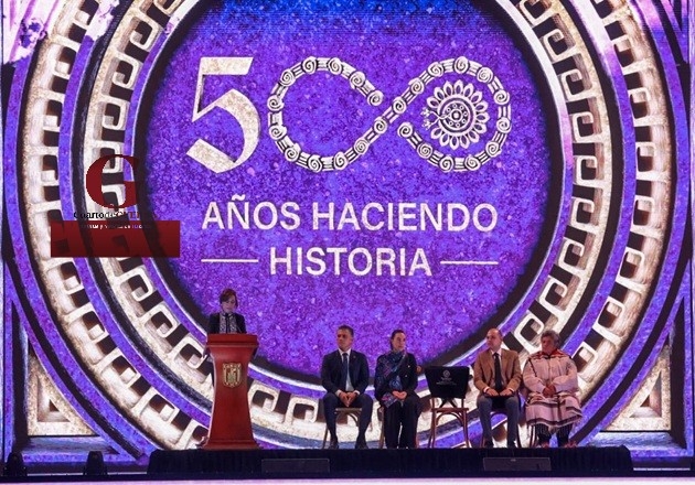 Lorena Cuéllar llama a proyectar al mundo la relevancia del pueblo tlaxcalteca: ‘Sin Tlaxcala no hay México’, subraya