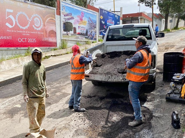 Ayuntamiento de Tlaxcala recomienda tomar vías alternas por rehabilitación de la calle Antonio Carvajal