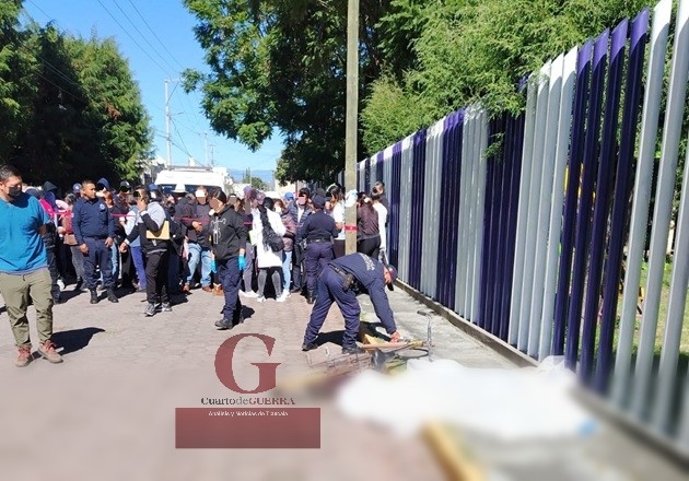 En Zacatelco: Ciclista de 77 años fallece tras caer de bicicleta; denuncian irregularidades en el levantamiento del cuerpo