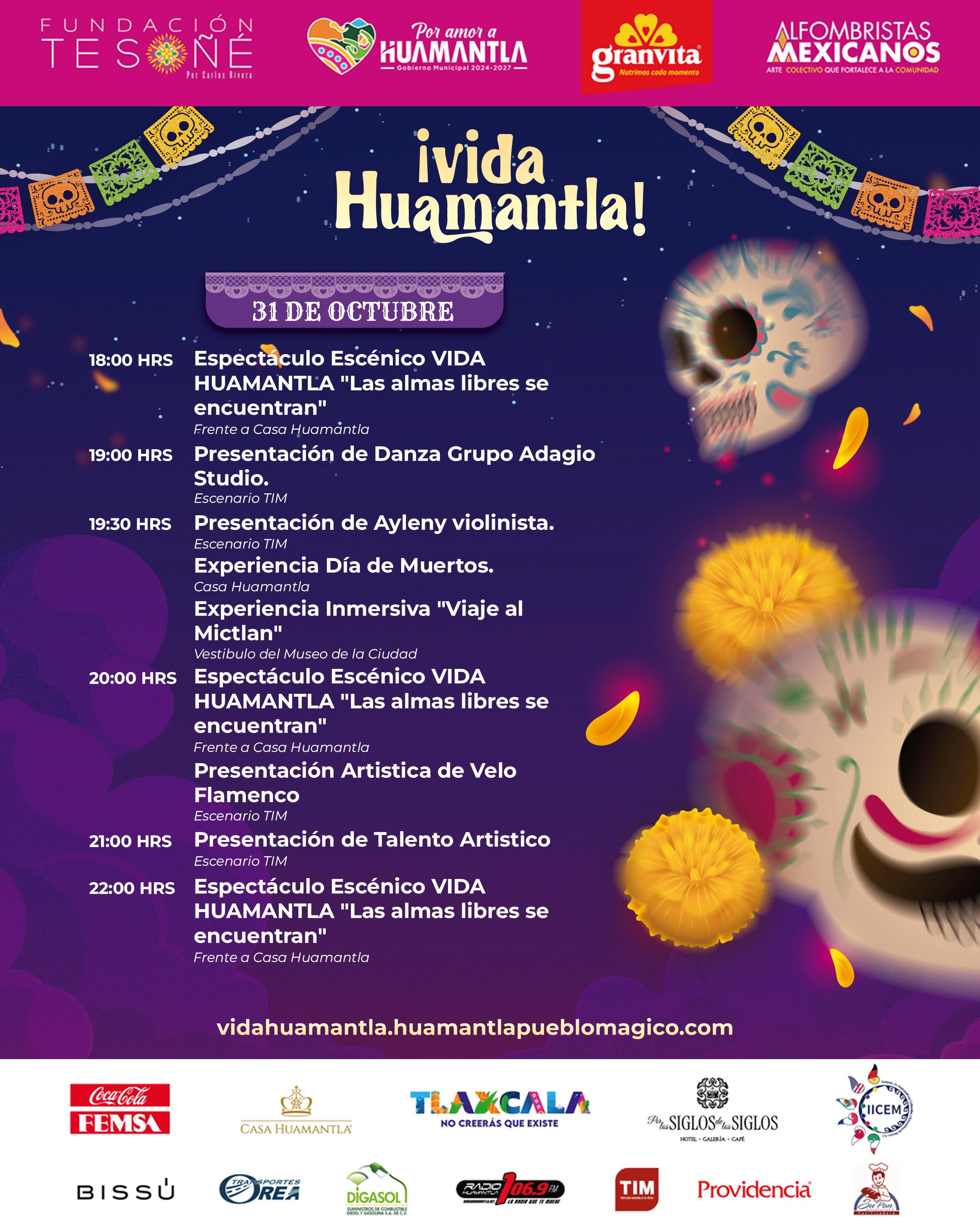 Suspensión de cobro de parquímetro y actividades culturales en el marco de Vida Huamantla