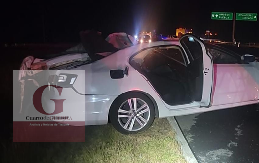 Fatal choque en Ixtenco: Cuatro muertos y dos heridos en la Amozoc-Perote