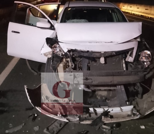 Choque múltiple deja al menos tres lesionados en Libramiento Tlaxcala