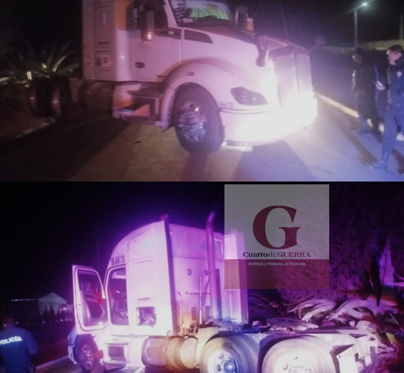 Recuperan tractocamión abandono en operativo de vigilancia de la policía de Benito Juárez