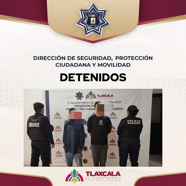 Asegura policía de la capital a dos sujetos por alterar el orden en el puente rojo