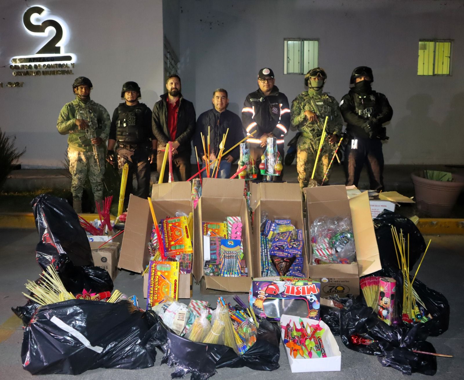 Realizará Ayuntamiento de Apizaco destrucción controlada de pirotecnia asegurada este 1 de enero