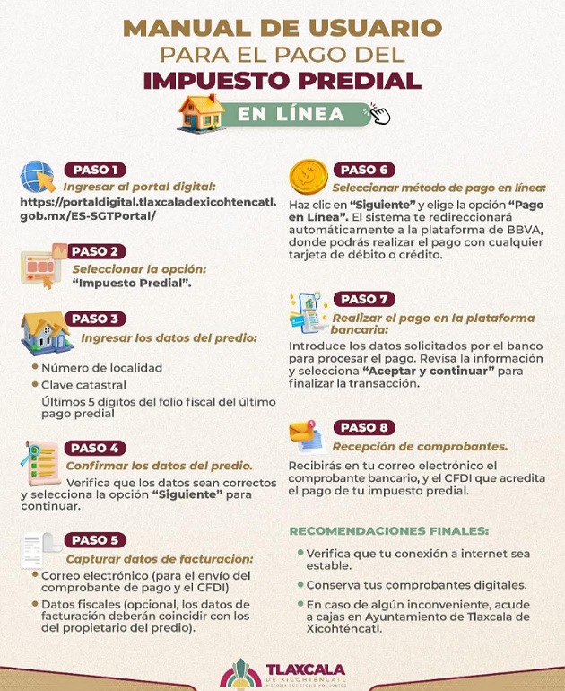 La manifestación catastral ya se genera automáticamente con el predial en Tlaxcala capital