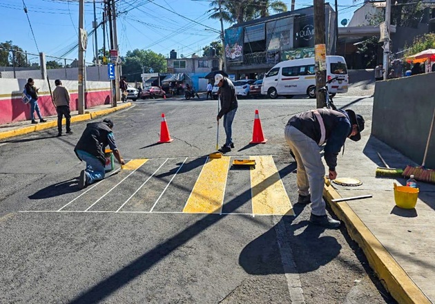 Con menos escritorio y más territorio continuaron este viernes las acciones de mejora urbana en Ocotlán y Tepehitec