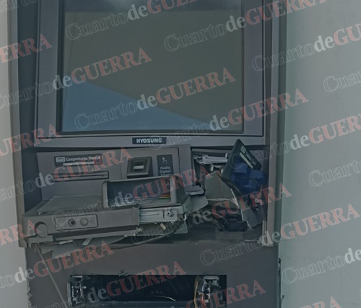 Bandalizan cajero del Banco del Bienestar en Tzompantepec; intentaron sustraer efectivo