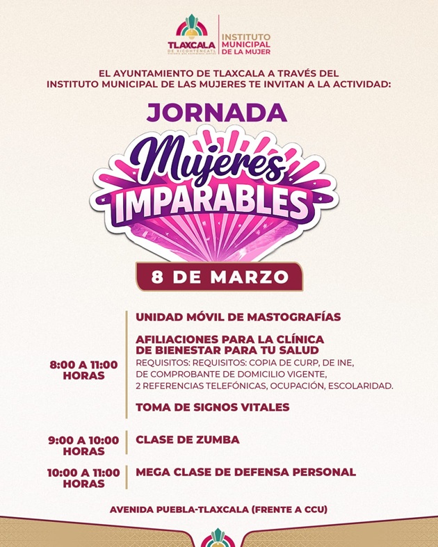 Con jornada 'Mujeres imparables' el Ayuntamiento acerca servicios de salud y actividades de empoderamiento