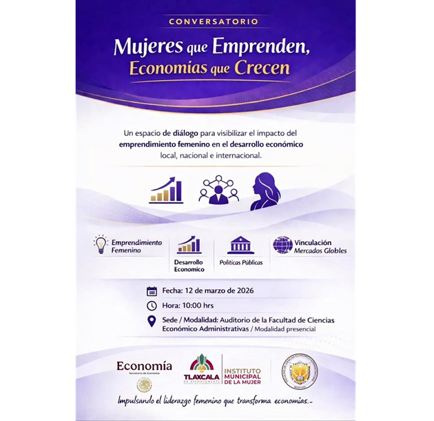Invita Ayuntamiento de Tlaxcala al conversatorio 'Mujeres que emprenden, economías que crecen'