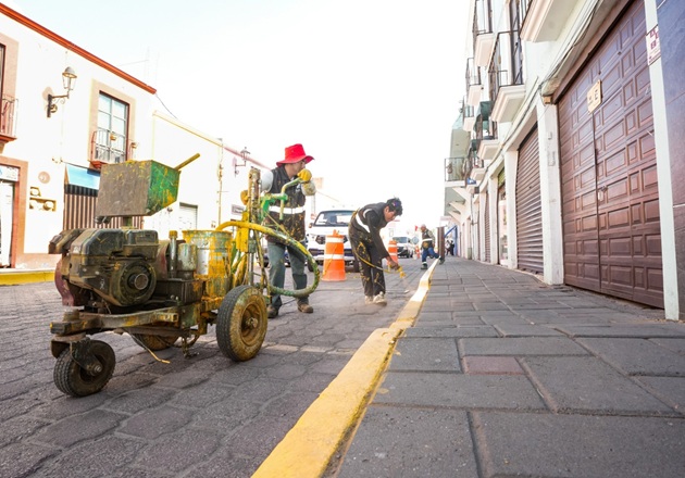 Ayuntamiento de Tlaxcala continúa trabajos para mejorar la imagen urbana de la capital