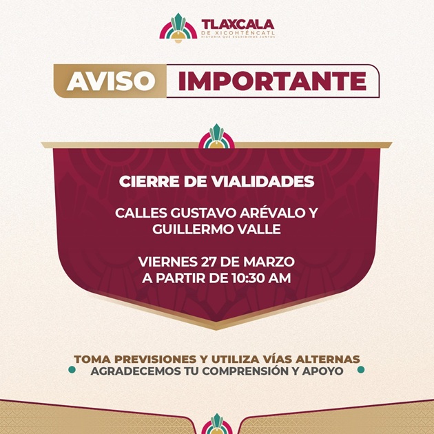 Policía Municipal de Tlaxcala garantizará orden vial este viernes en calles de la capital durante desfile universitario