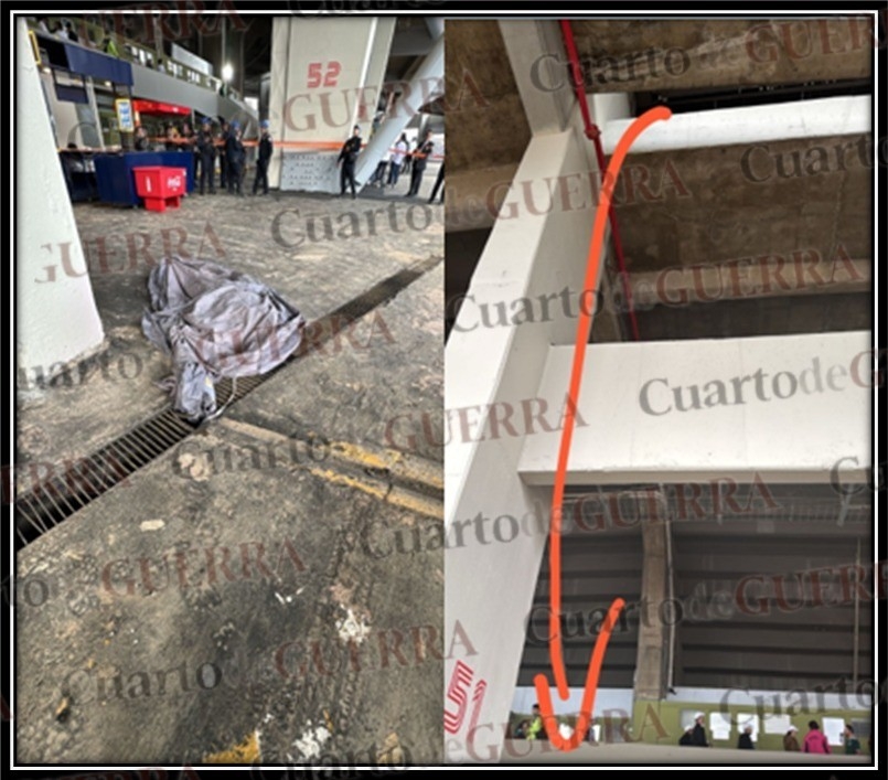Tragedia en el Estadio Banorte: Joven de 27 años pierde la vida tras caer de una estructura