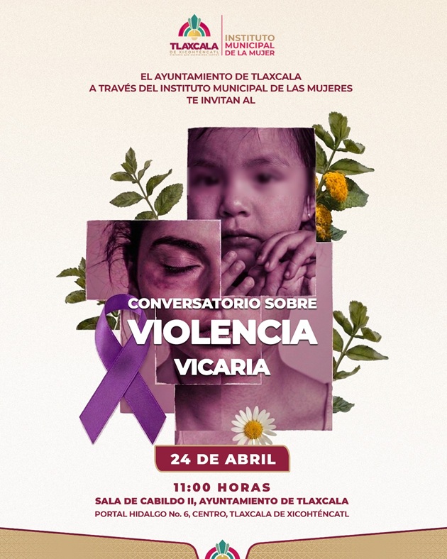 Ayuntamiento de Tlaxcala invita a conversatorio sobre violencia vicaria
