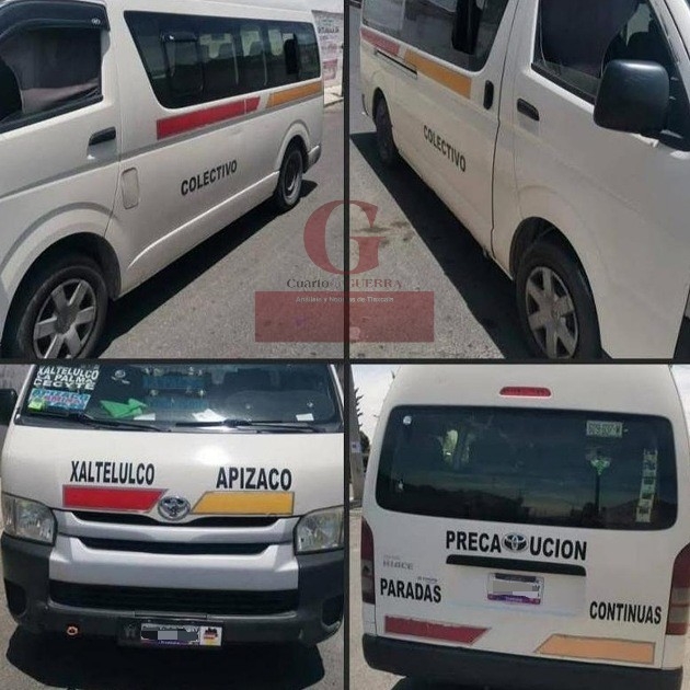 Sujetos armados roban colectiva y ‘levantan’ al chofer en Apizaco; lo abandonan en terrenos de labor