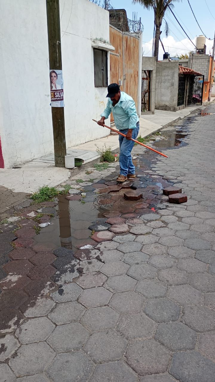 CAPAMH atiende incidencias en red de agua y drenaje en distintos puntos de Huamantla