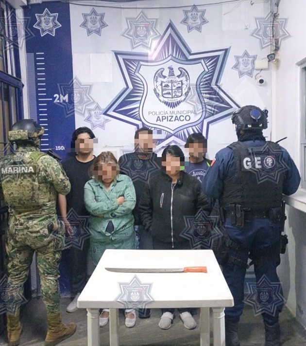 Detienen Policía de Apizaco y Marina a cinco sujetos por lesiones a elementos