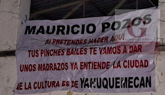 En Amaxac: Aparecen mantas amenazantes con dirigidas al alcalde Mauricio Castañón
