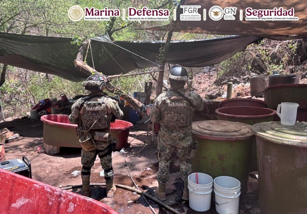Inhabilitan cinco laboratorios clandestinos de metanfetamina en Jalisco, Nayarit y Sinaloa
