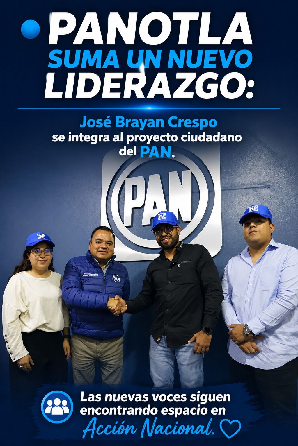 José Brayan Crespo se apunta en la ruta por Panotla y se suma a la plataforma ciudadana del PAN