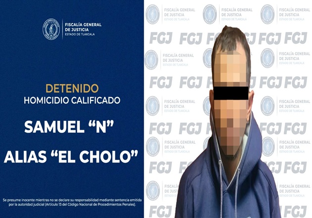 Policía de Investigación detiene a implicado en homicidio calificado en Apizaco: FGJE