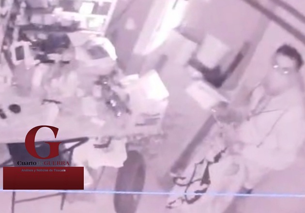 Ladrones burlan cerraduras, vacían ferretería en Chiautempan y son grabados en video