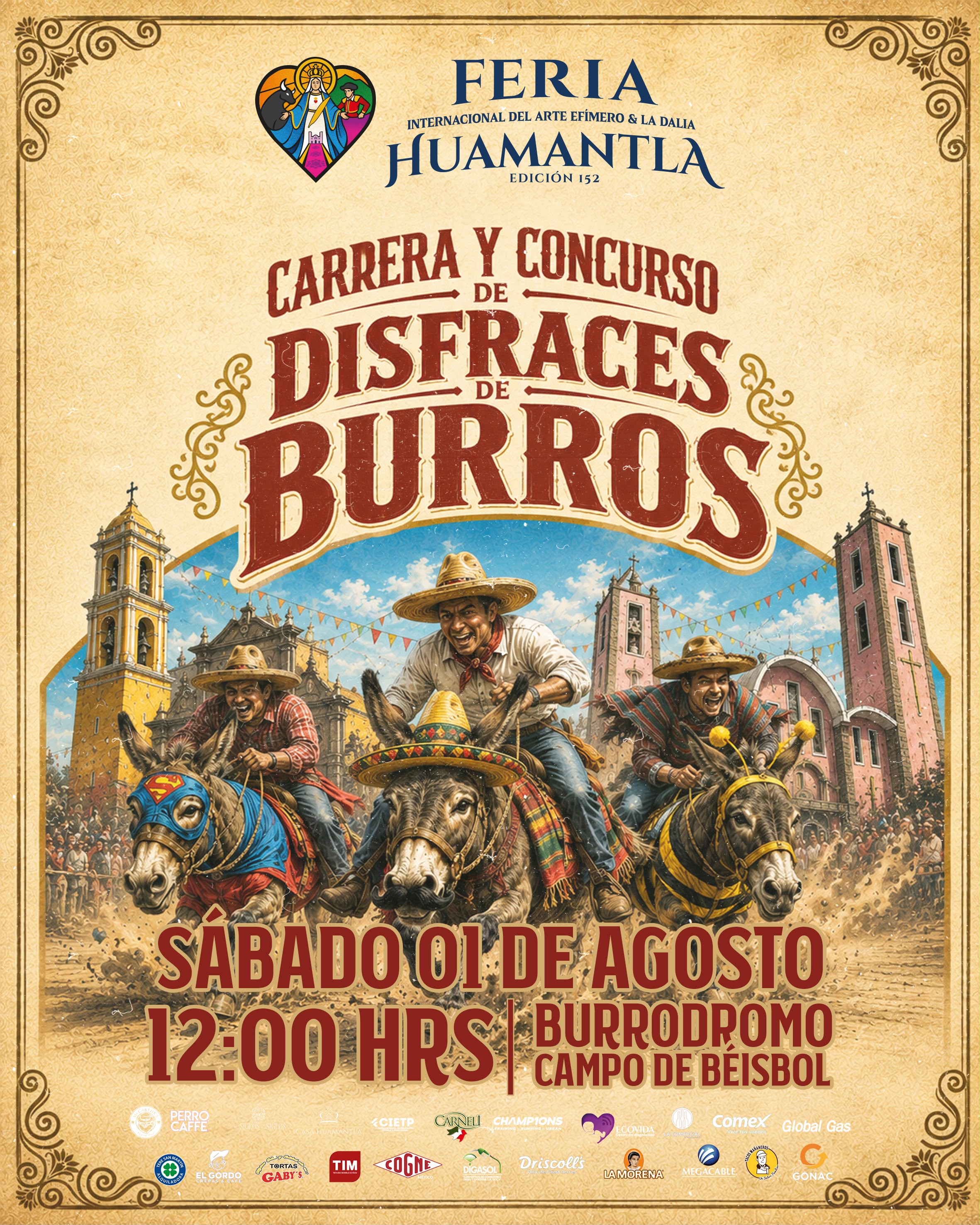 Todo listo para la Carrera y Concurso de Disfraces de Burros en la Feria de Huamantla 2026