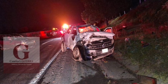 Muere tras accidente carretero en la Apizaco-Calpulalpan; el conductor iba en presunto estado de ebriedad
