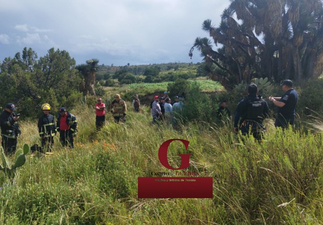 Rescatan cuerpo putrefacto de Rigoberto N de una barranca en Atltzayanca