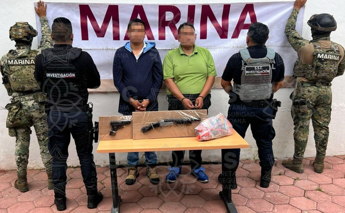 Detiene SSC a dos sujetos por portación ilegal de arma de fuego